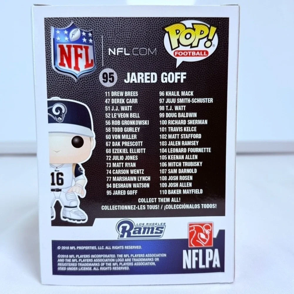 Funko‎ Pop Football Jared Goff #95 LA Los Angeles Rams NFL Vinyl Figure Vaulted